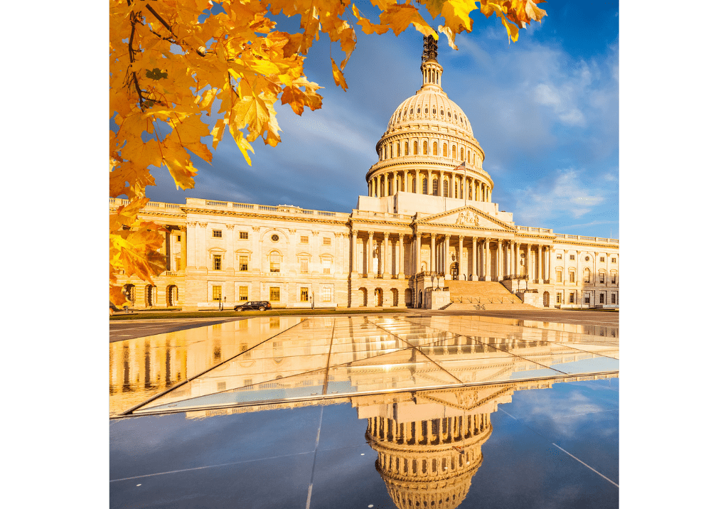 United States Capitol building representing federal government contracting and SF 1408 pre-award accounting system audit requirements