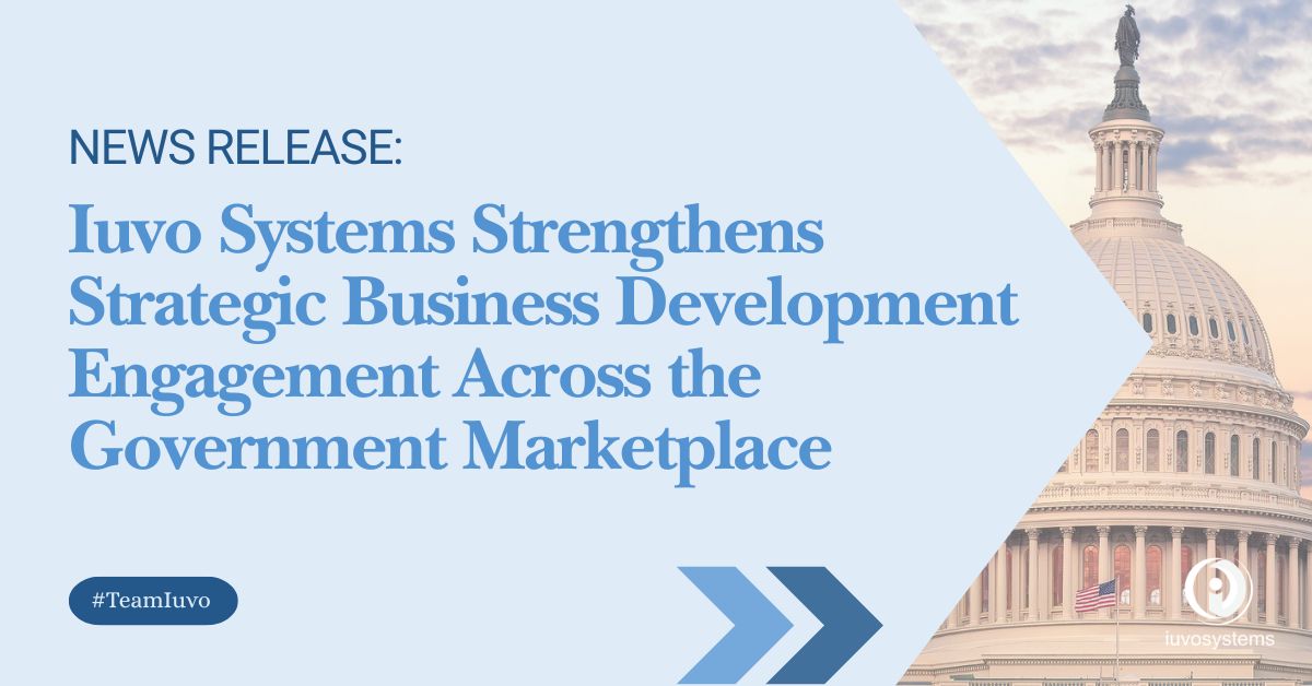 News release graphic announcing Iuvo Systems’ expansion of its business development team, featuring the U.S. Capitol building