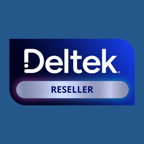 Costpoint Page Deltek Reseller Logo with blue background