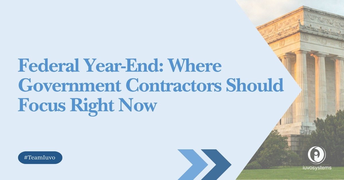 Featured blog image showing the Lincoln Memorial in Washington, D.C., representing federal fiscal year-end contracting and government procurement activity.