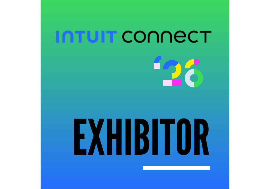 Intuit Connect 2026 exhibitor graphic featuring Intuit Connect branding and promotional artwork for Iuvo Systems' participation at the event.